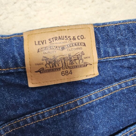 Vintage 70s Levis Jeans 30x29 Orange Tab 684 0217 Frayed Hem Dark Wash Mid Rise - Picture 5 of 11